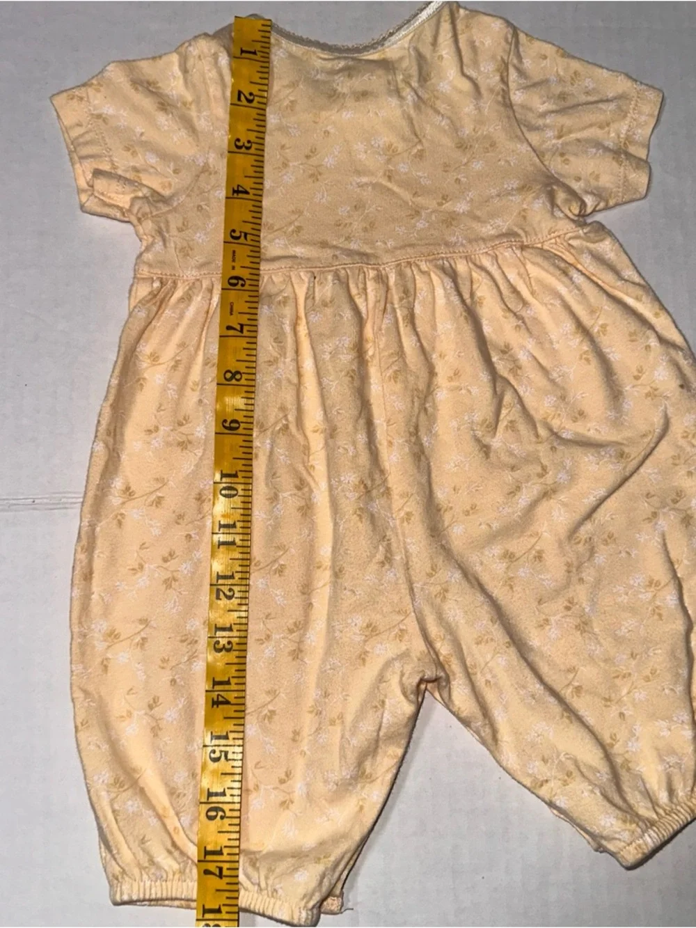 Vintage Baby GAP Yellow Floral smocked jumper
